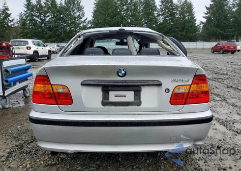 2004 BMW 325 I z USA, uszkodzony, nr VIN WBAET37434NJ46650